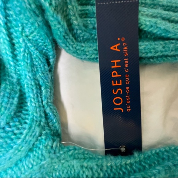NWT Joseph A. Turquoise Ribbed Turtleneck Sweater Size XL - Picture 7 of 12